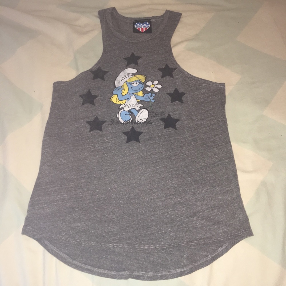 Smurfs Junk Food Muscle Tank High Neck Smurfette